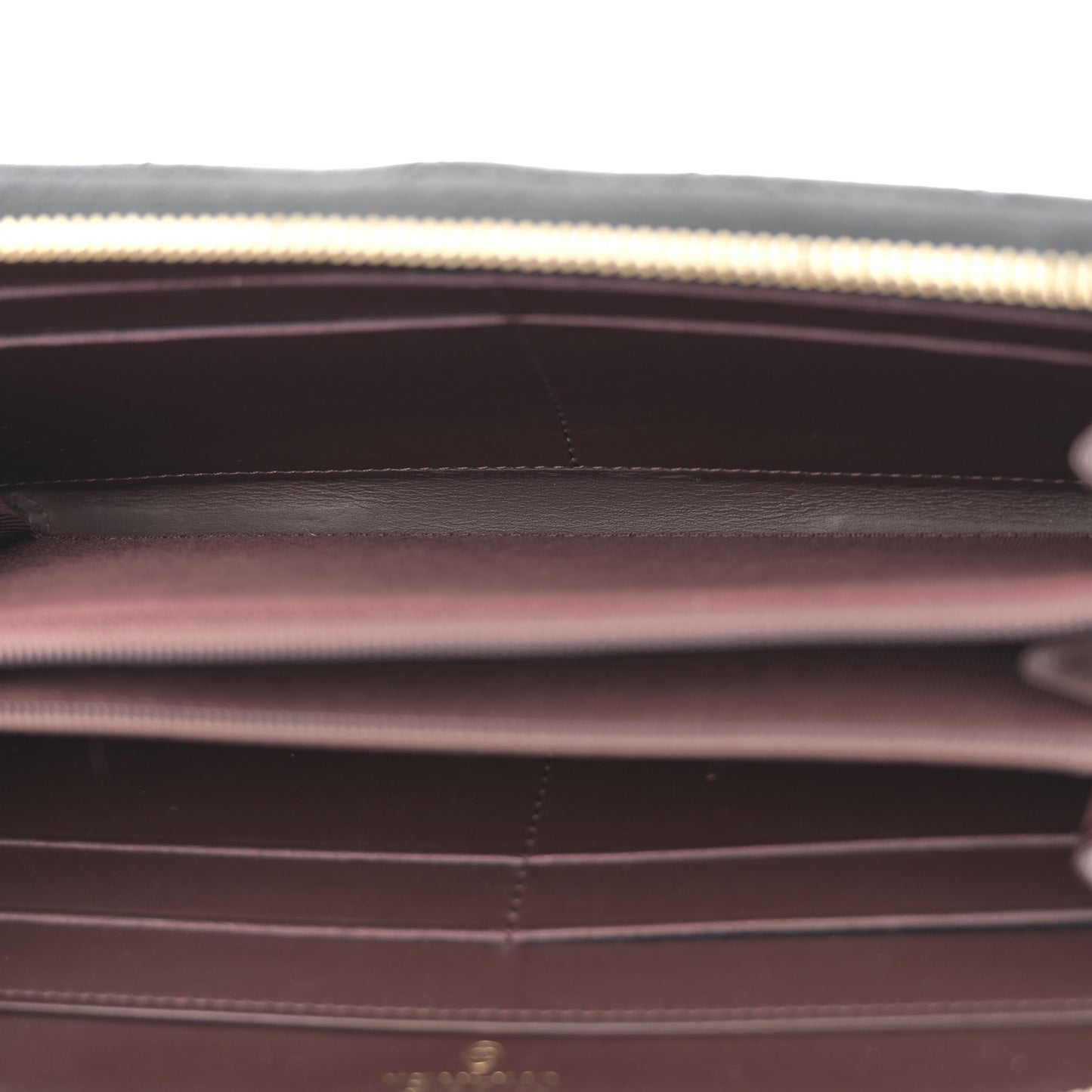 Caviar Quilted Large Gusset Zip Around Wallet Black