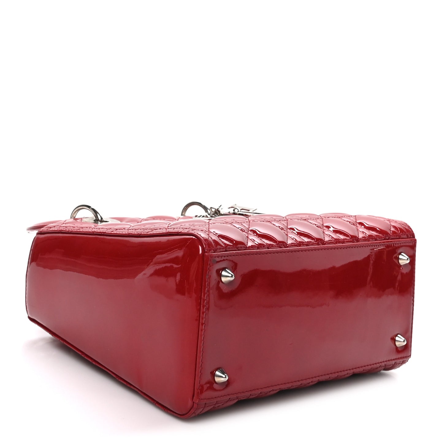 Patent Cannage Medium Lady Dior Burgundy Red