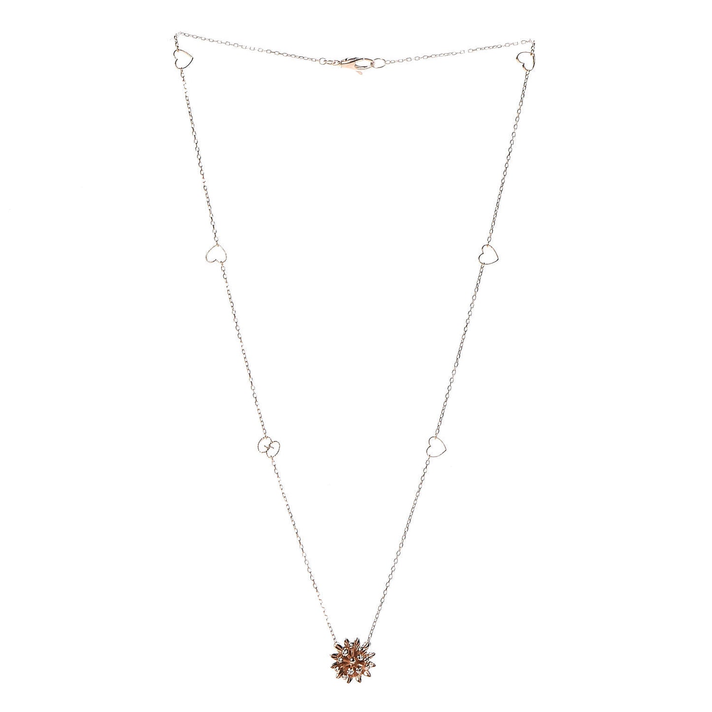 18K Rose Gold Diamond Flora Necklace
