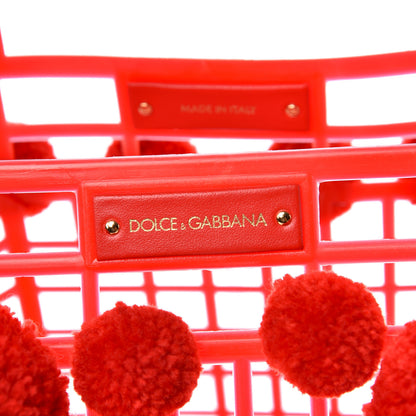 Dolce & Gabbana PVC Cage Market Tote Red 7 of 9