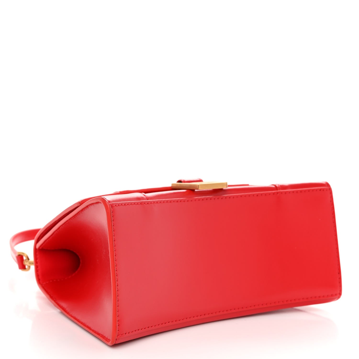 Balenciaga Shiny Box Calfskin Small Hourglass Top Handle Bag Bright Red 4 of 9