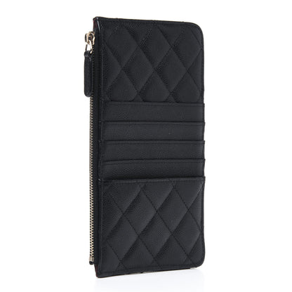 Chanel Caviar Quilted Classic Flat Wallet Pouch Black 2 of 3
