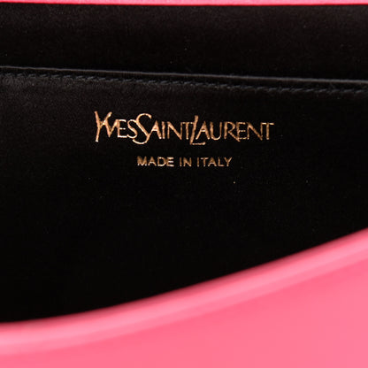 Saint Laurent Calfskin Monogram Large Belle De Jour Clutch Lipstick Fuchsia 6 of 11