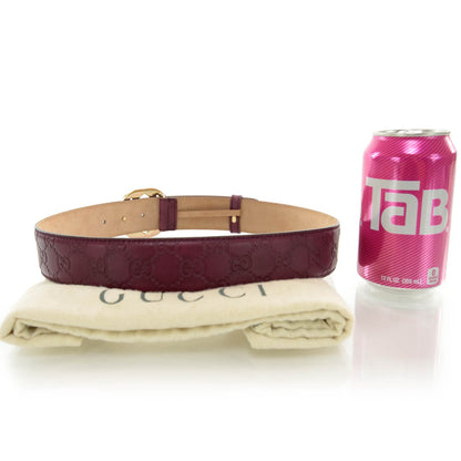 Gucci Guccissima GG Belt 80 32 Bordeaux 2 of 3