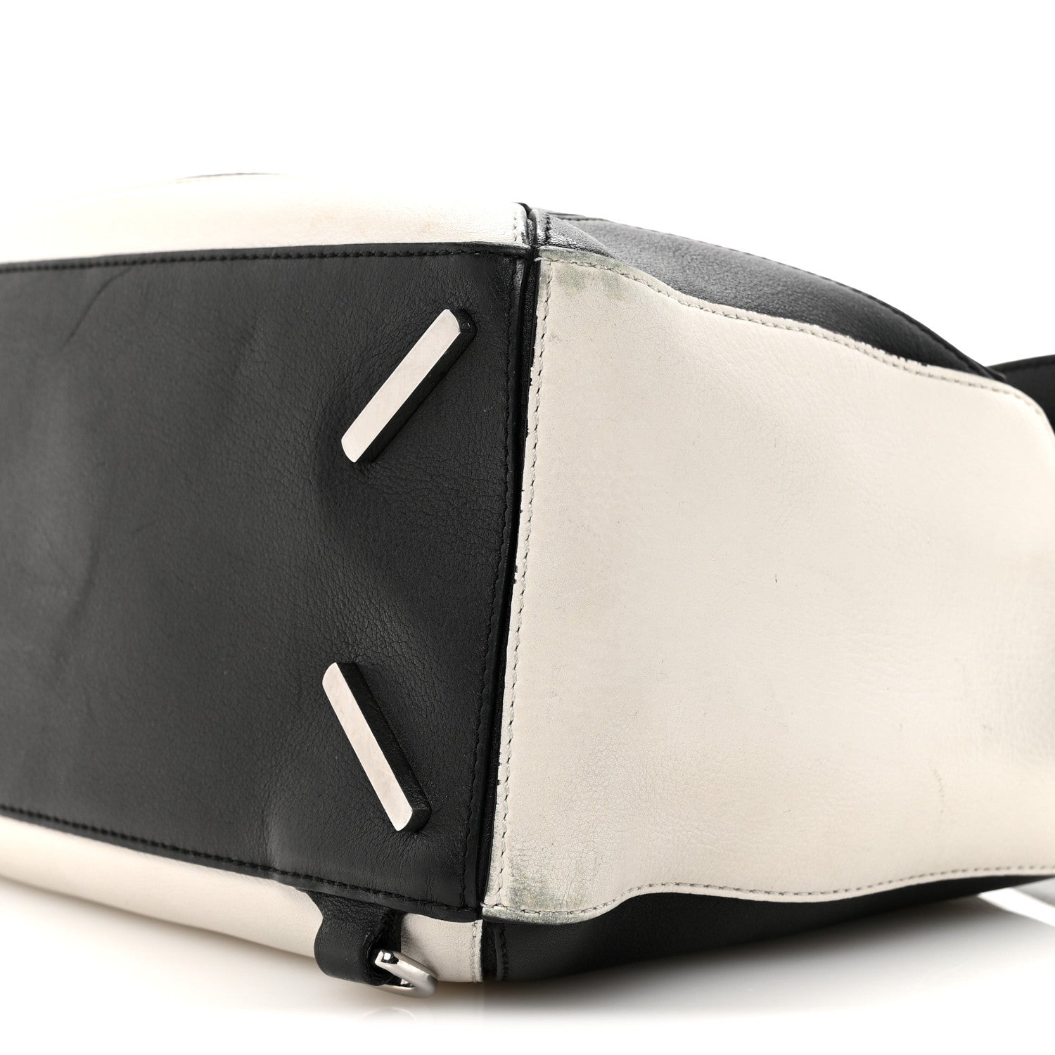 Loewe Calfskin Medium Puzzle Bag Sea Water Green White Black 10 of 16