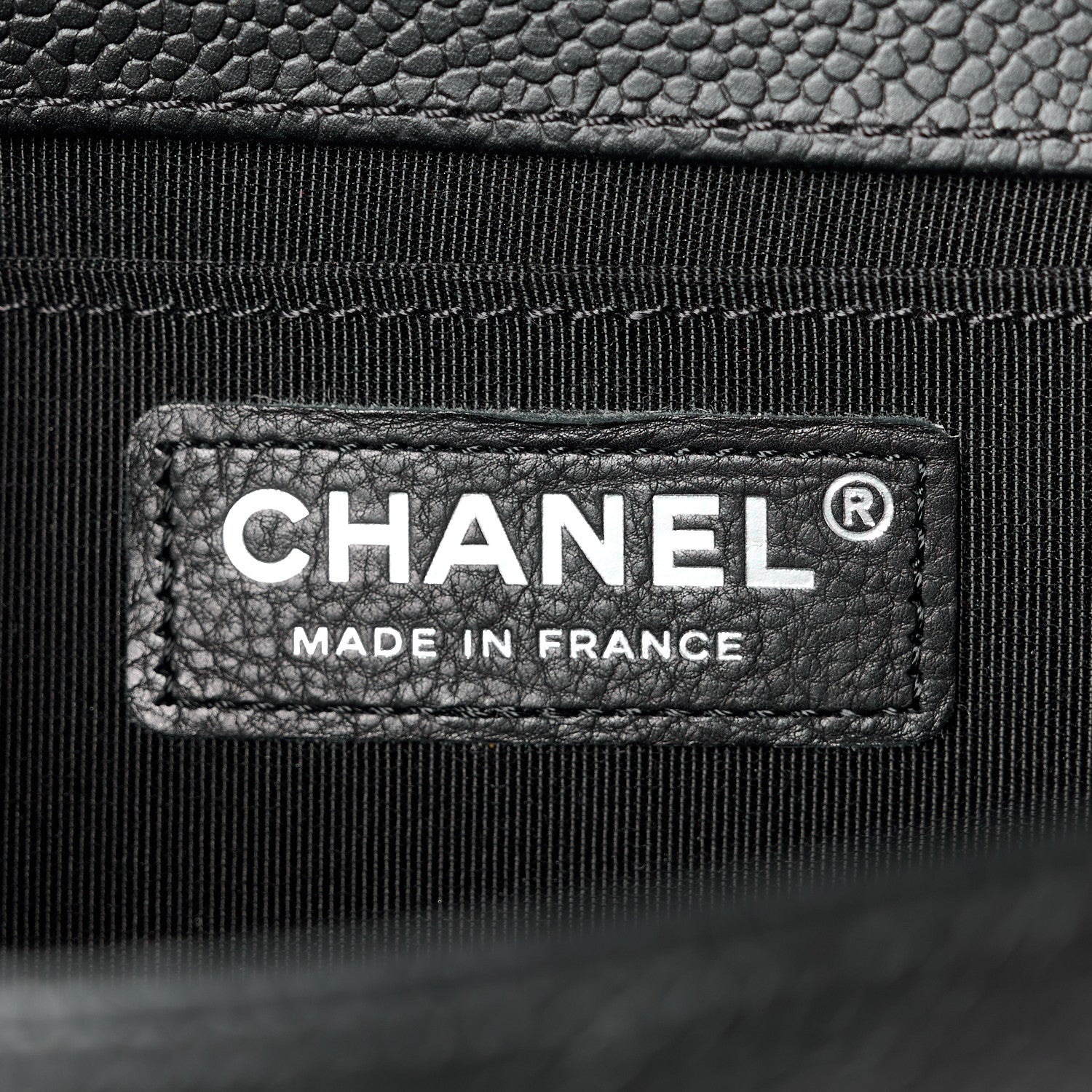 Chanel Caviar Chevron Quilted Medium Boy Flap Black 6 of 10