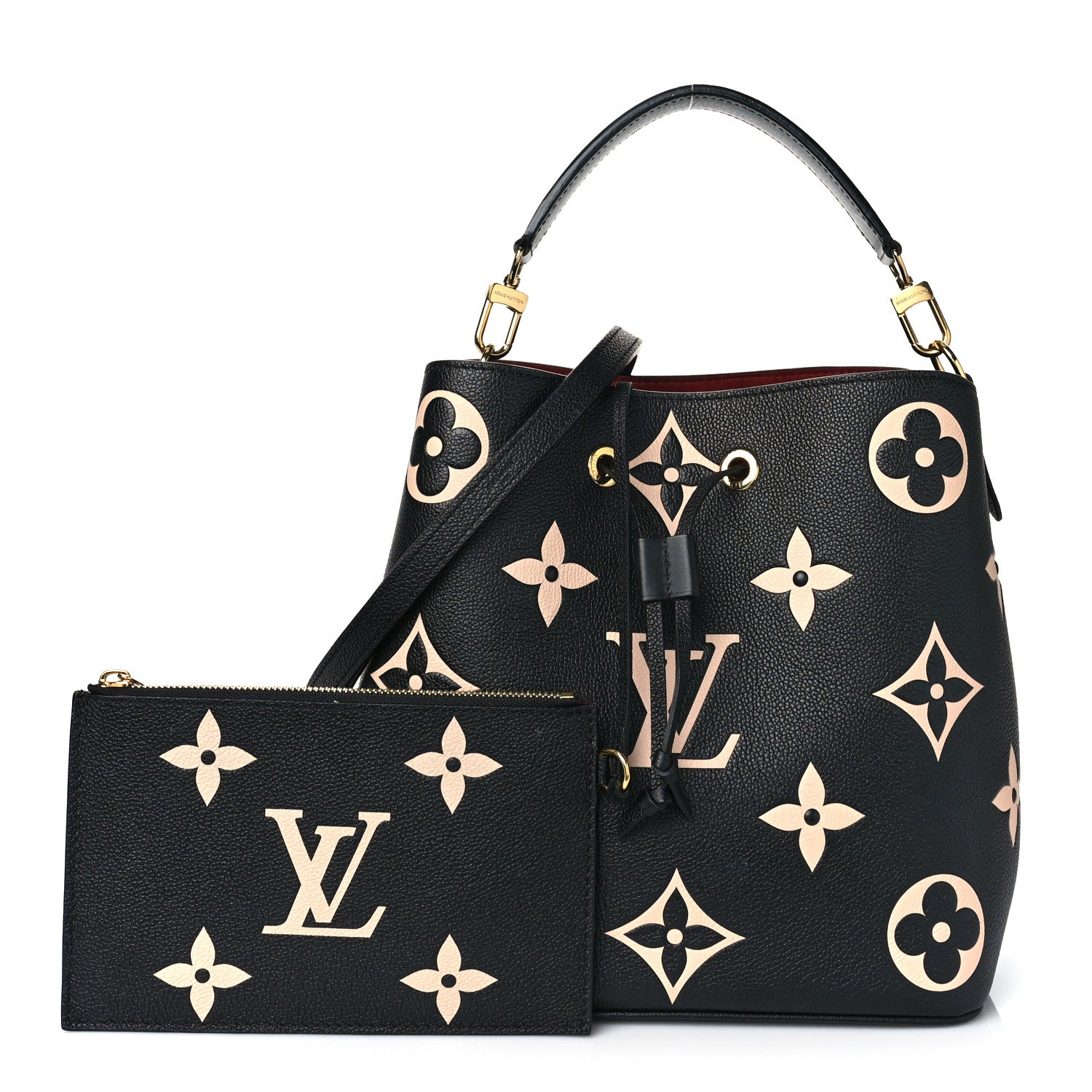 Louis Vuitton Empreinte Monogram Giant Neonoe MM Black Beige 1 of 10
