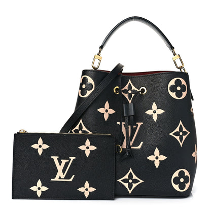 Louis Vuitton Empreinte Monogram Giant Neonoe MM Black Beige 1 of 10