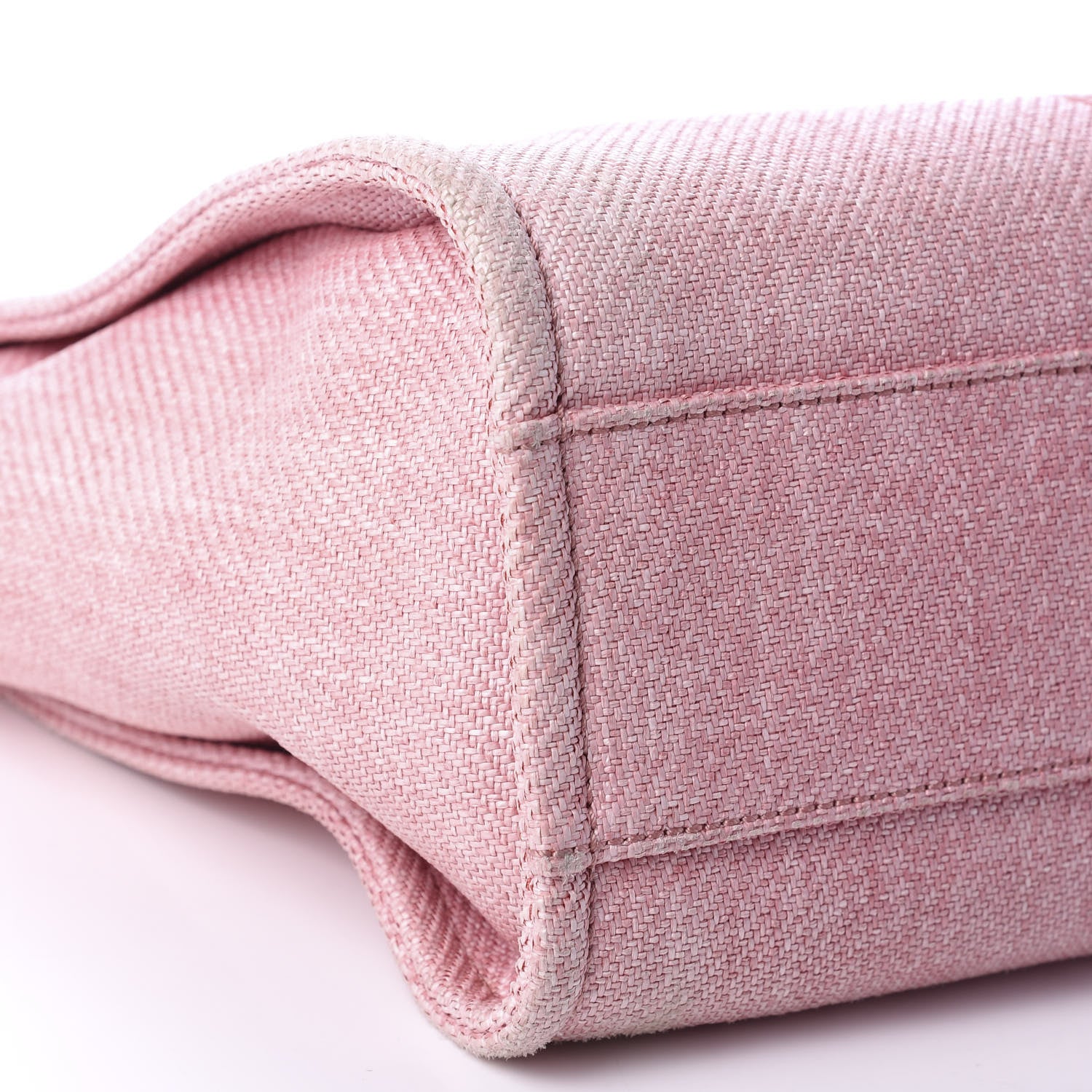 Chanel Canvas Small Deauville Tote Pink 6 of 13