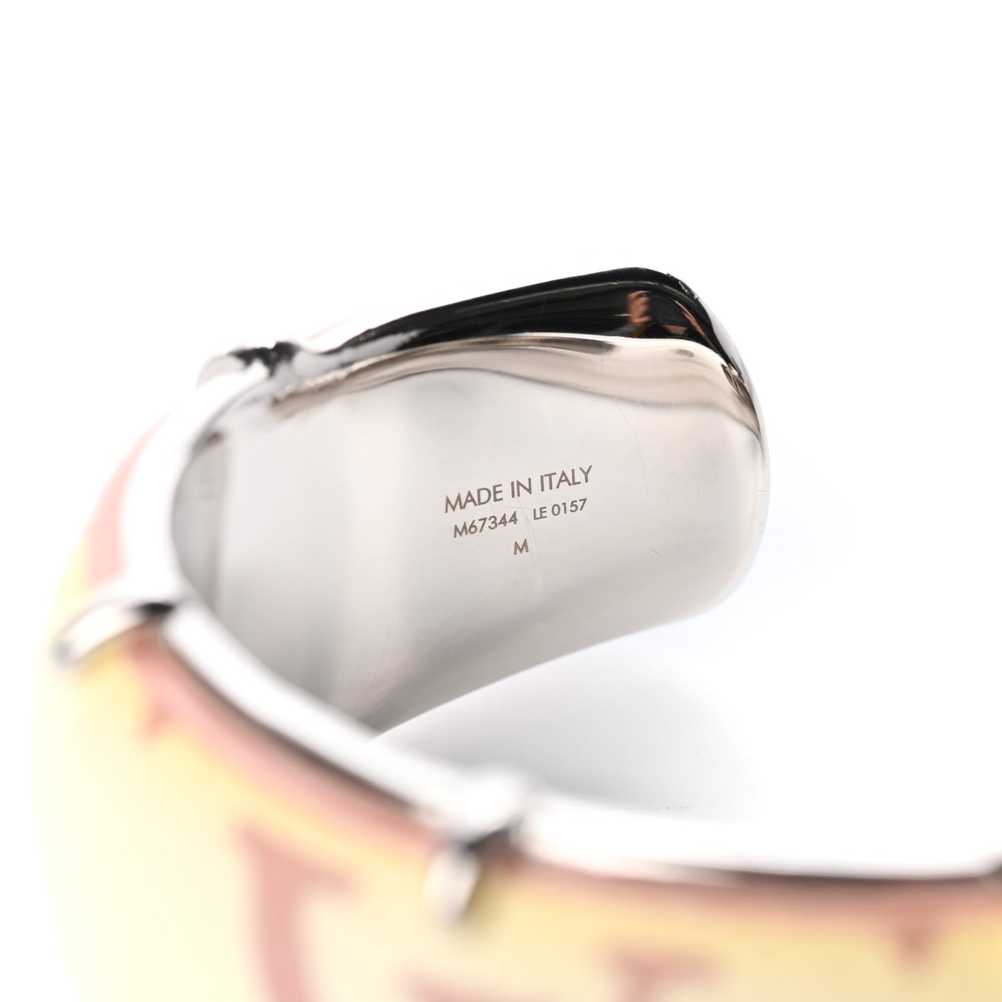 Monogram Cuff Bracelet M White