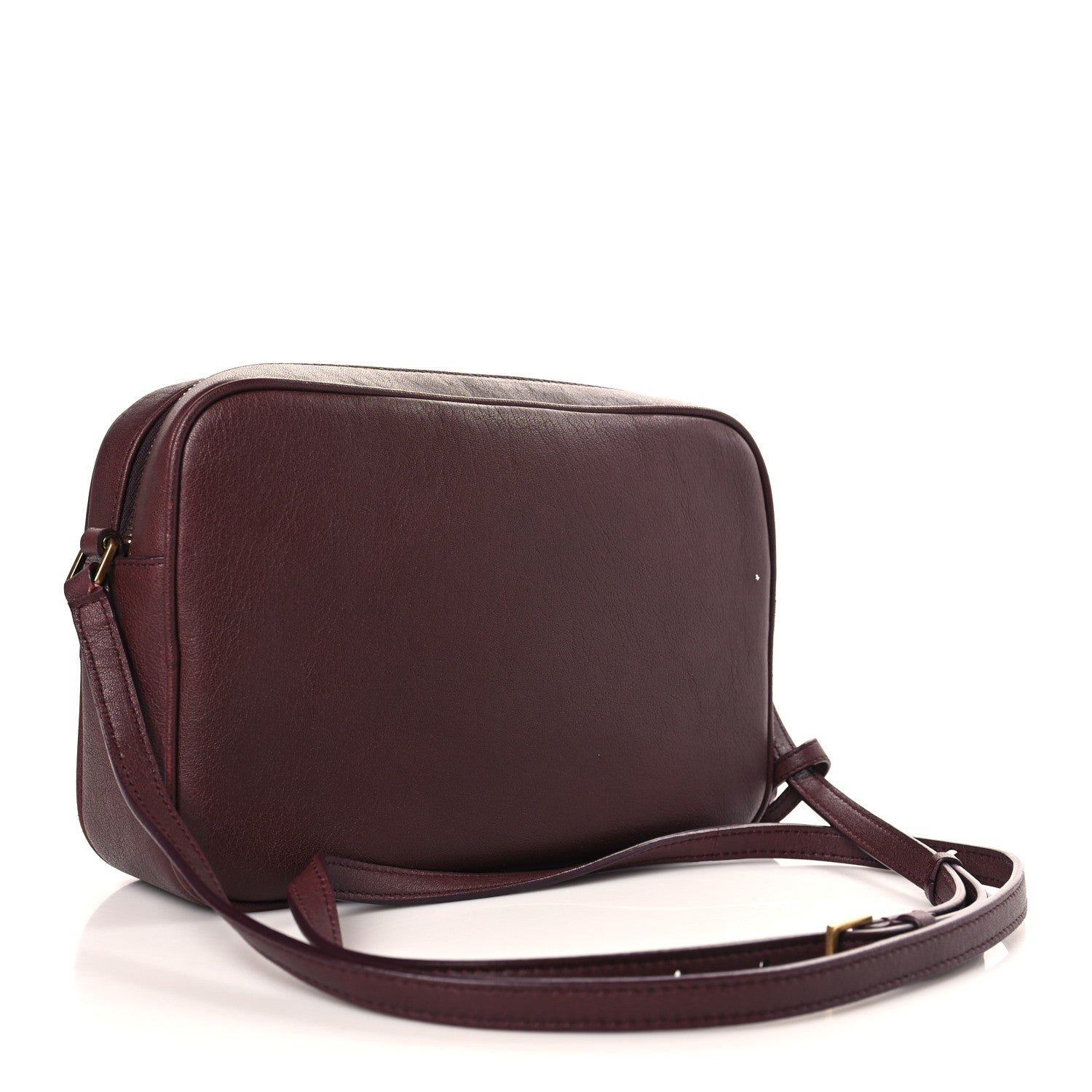 Saint Laurent Lambskin Monogram Lou Camera Bag Burgundy 3 of 11