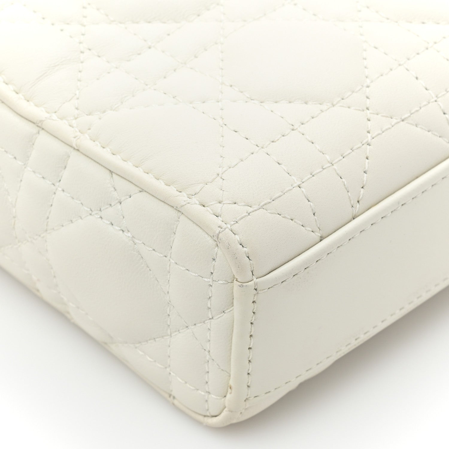 Christian Dior Lambskin Cannage Medium Lady D-Joy White 13 of 20