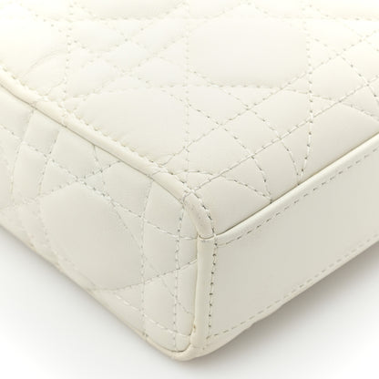 Christian Dior Lambskin Cannage Medium Lady D-Joy White 13 of 20