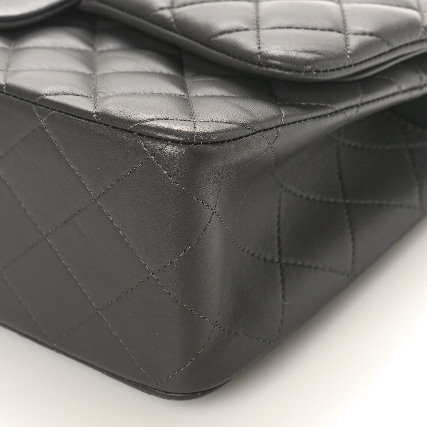 Chanel Lambskin Quilted Jumbo Double Flap Grey 9 of 9