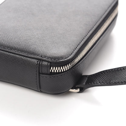 Prada Saffiano Harness Crossbody Bag Black 8 of 9