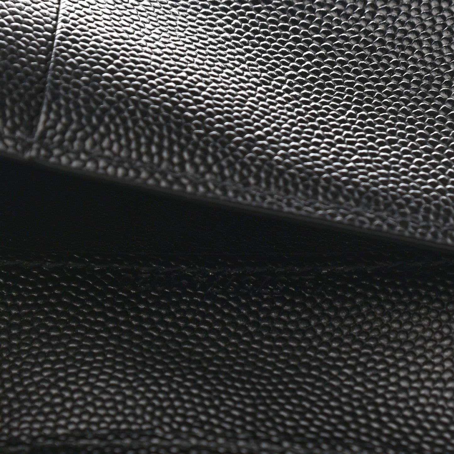 Grain De Poudre Matelasse Chevron Monogram Zipped Two-Part Wallet Black