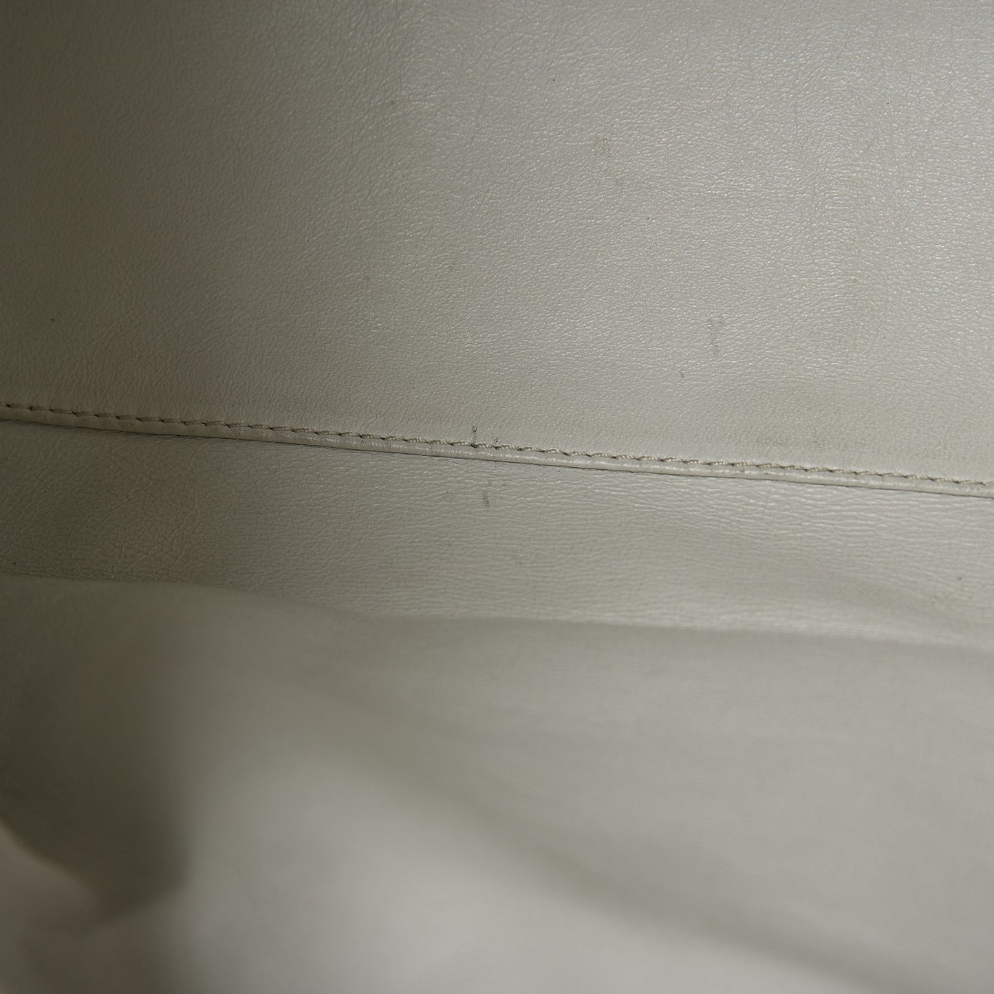 Calfskin Large East West Modern Chain Tote White