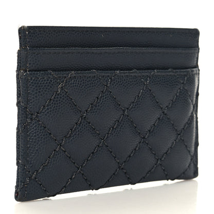 Chanel Caviar Quilted Stitched Card Holder Charcoal 3 of 11