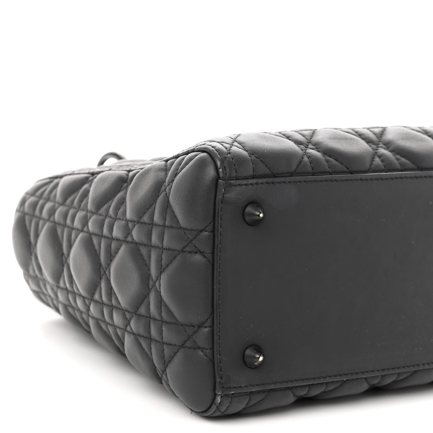 Christian Dior Ultra Matte Calfskin Cannage Medium Lady Dior Black 8 of 12