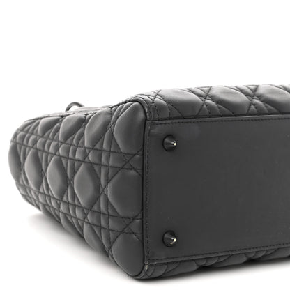 Christian Dior Ultra Matte Calfskin Cannage Medium Lady Dior Black 8 of 12