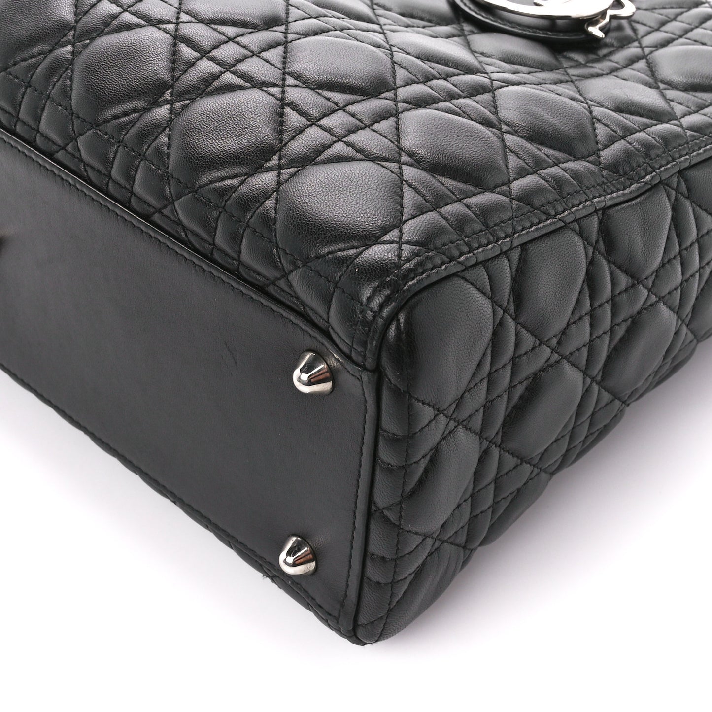 Lambskin Cannage Large Lady Dior Black