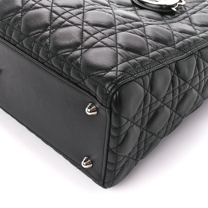 Christian Dior Lambskin Cannage Large Lady Dior Black 11 of 11