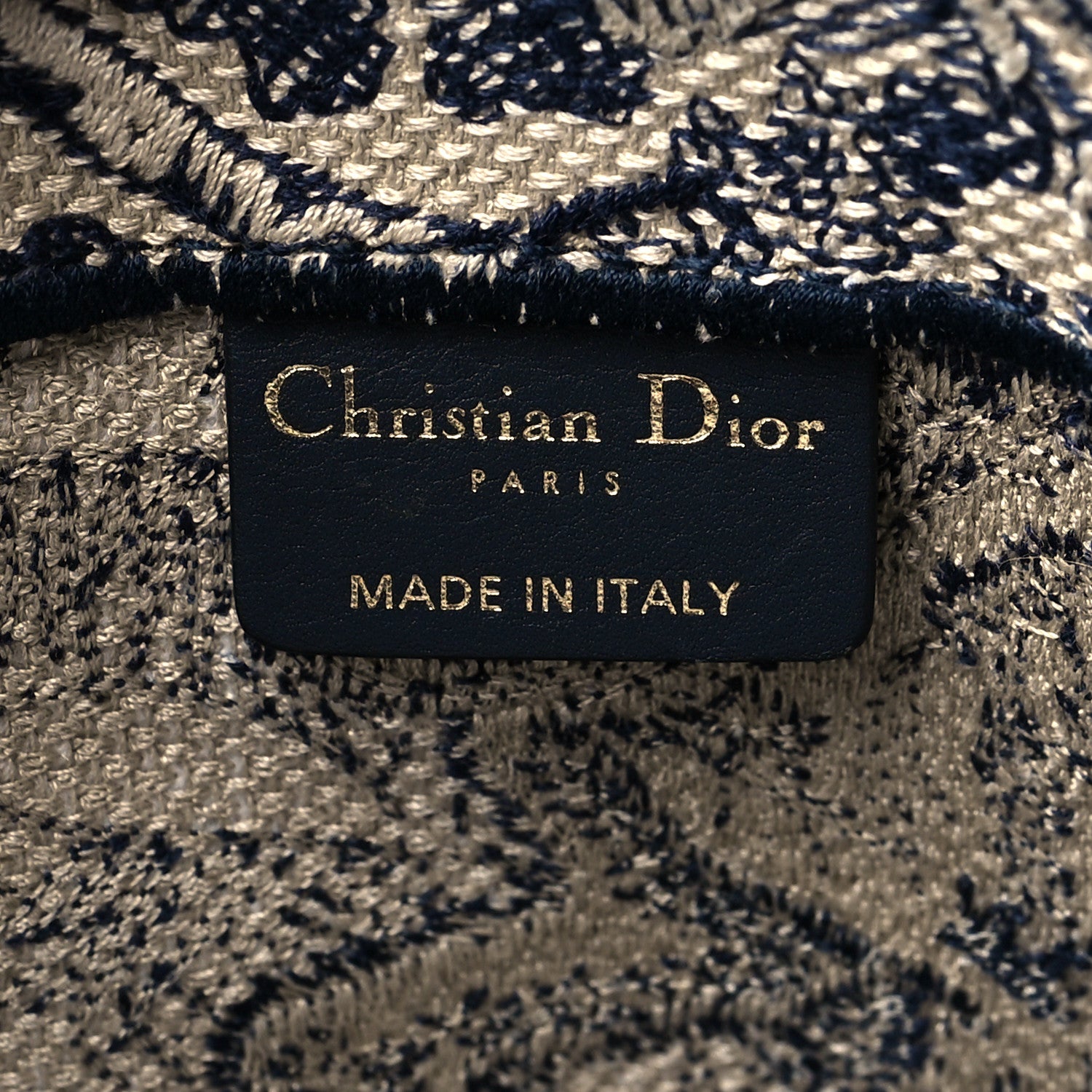 Christian Dior Canvas Embroidered Large Dioriviera Toile De Jouy Book Tote Black 6 of 13