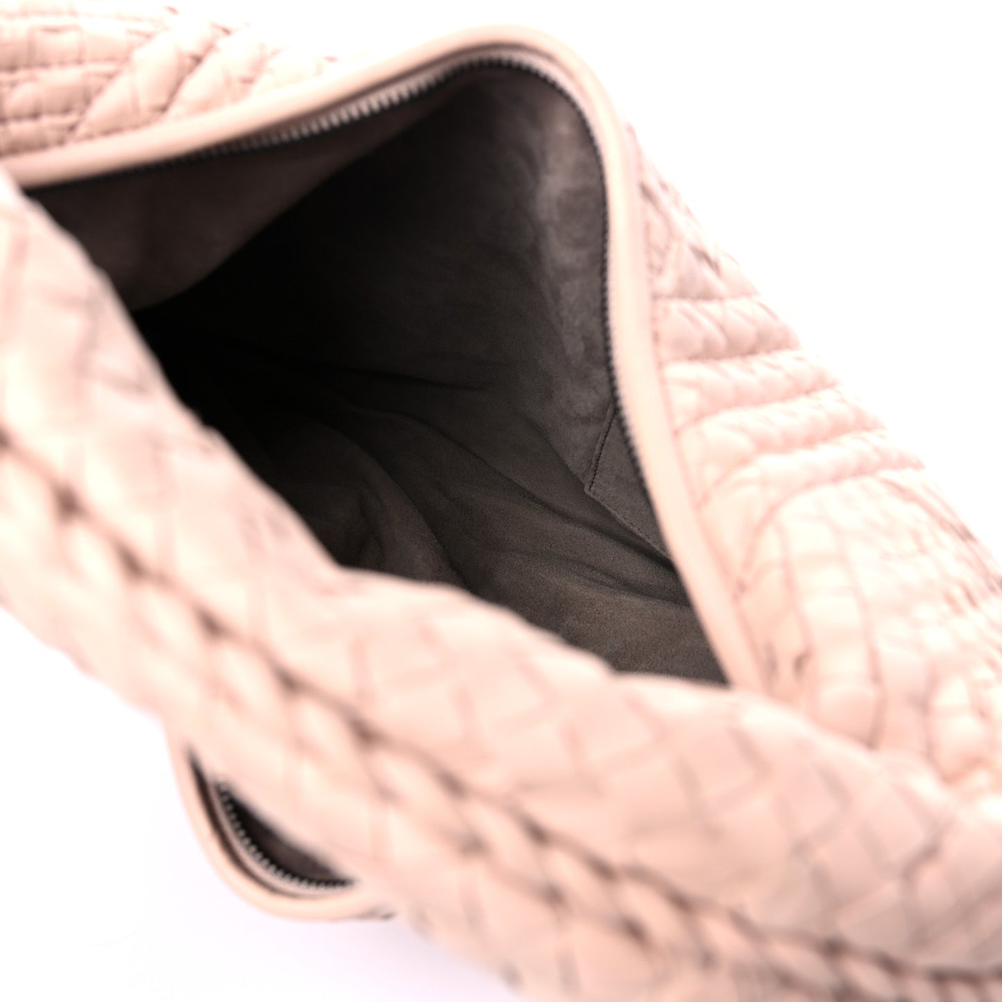 Nappa Intrecciato Fuzzy Medium Veneta Hobo Flamingo