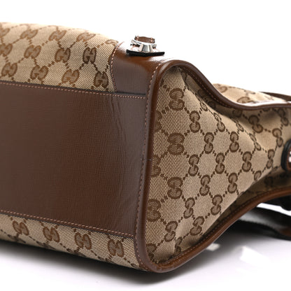 Balenciaga X GUCCI GG Monogram Azalea Calfskin Neo Classic Silver Hardware Medium City Beige Ebony Brown Sugar 9 of 10
