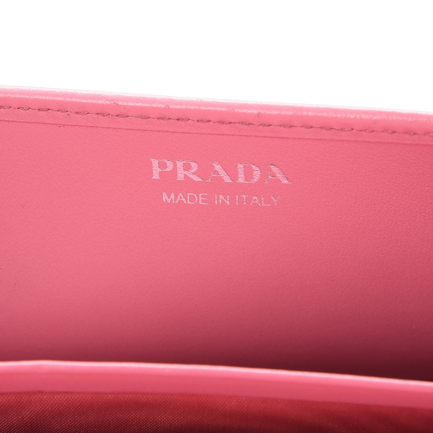 Prada Soft Calf Quilted Diagramme Chain Wallet Begonia 6 of 8