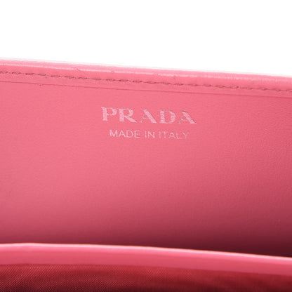 Prada Soft Calf Quilted Diagramme Chain Wallet Begonia 6 of 8