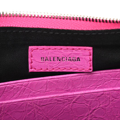 Balenciaga Agneau Arena Le Cagole Mini Purse With Chain Lipstick Pink 6 of 11