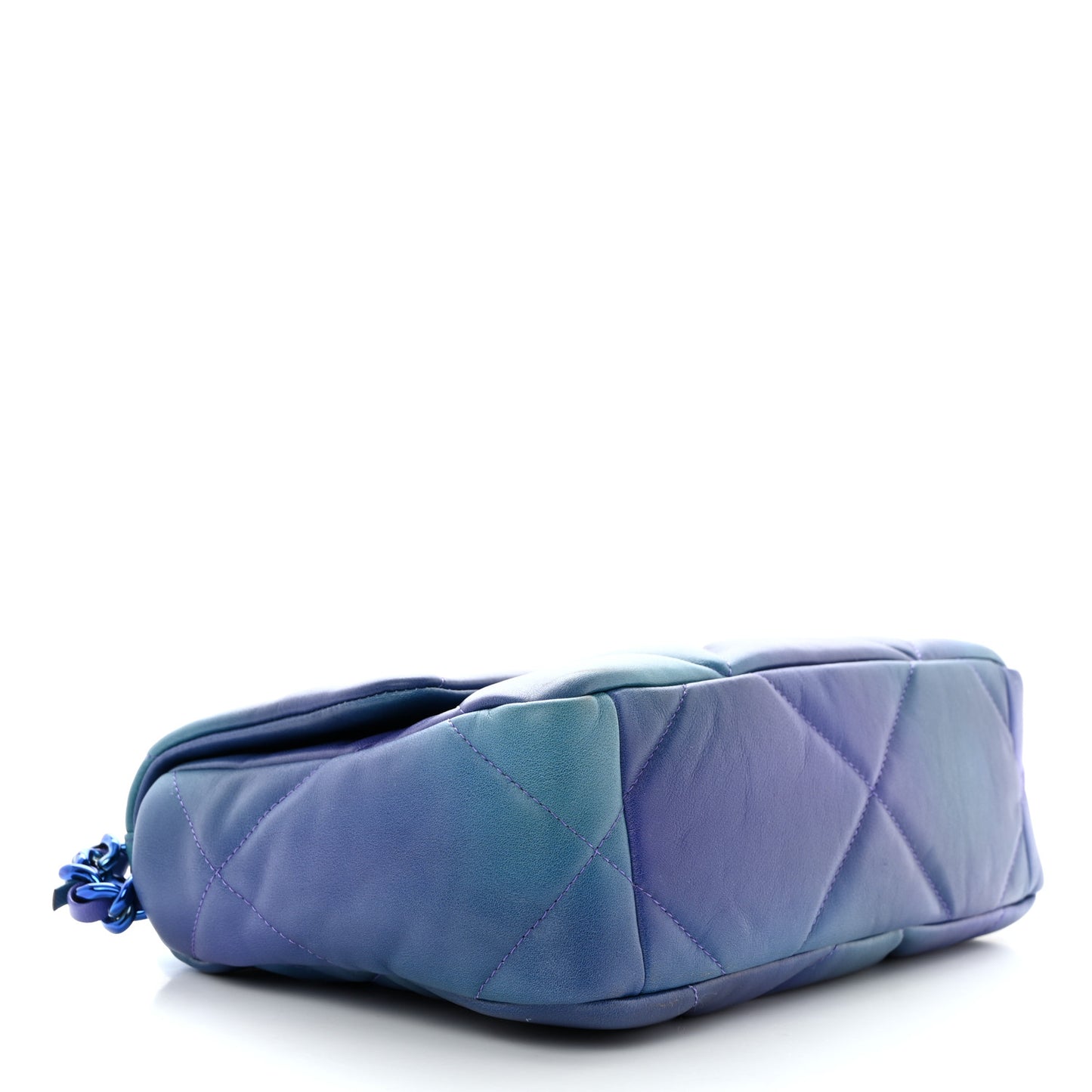 Tie Dye Calfskin Quilted Medium Chanel 19 Flap Blue Purple