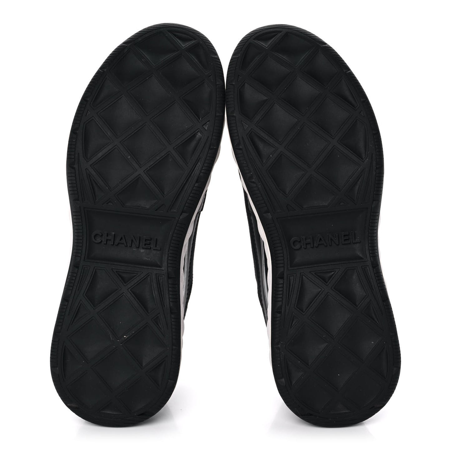Velvet Calfskin Mixed Fibers CC Sneakers 38 Black