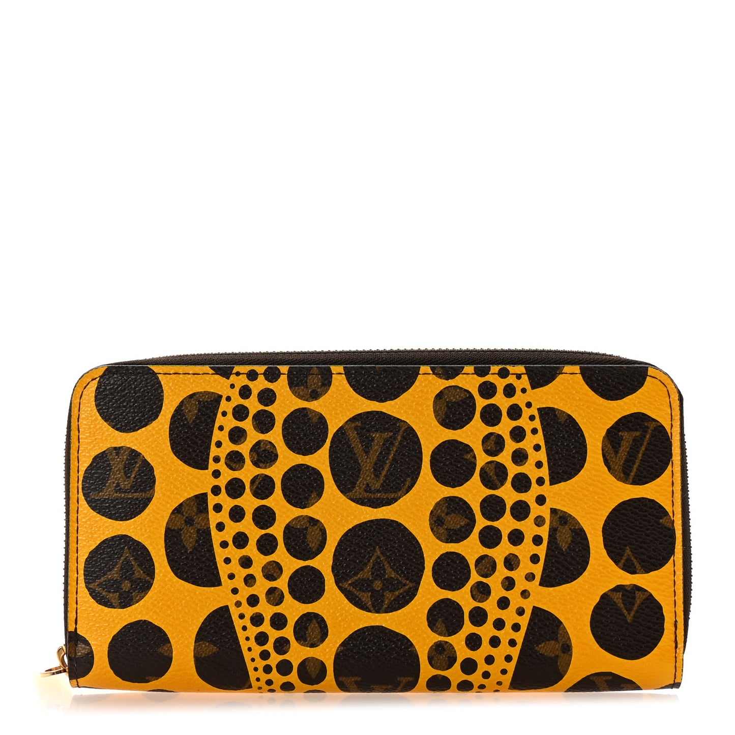 Monogram Kusama Pumpkin Dots Zippy Wallet Yellow