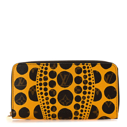 Louis Vuitton Monogram Kusama Pumpkin Dots Zippy Wallet Yellow 1 of 6
