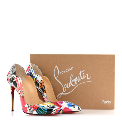 Christian Louboutin Patent Sapeur Hot Chick 100 Pumps 35.5 Multicolor 10 of 10