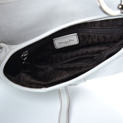 Christian Dior Calfskin Saddle Bag White 6 of 16