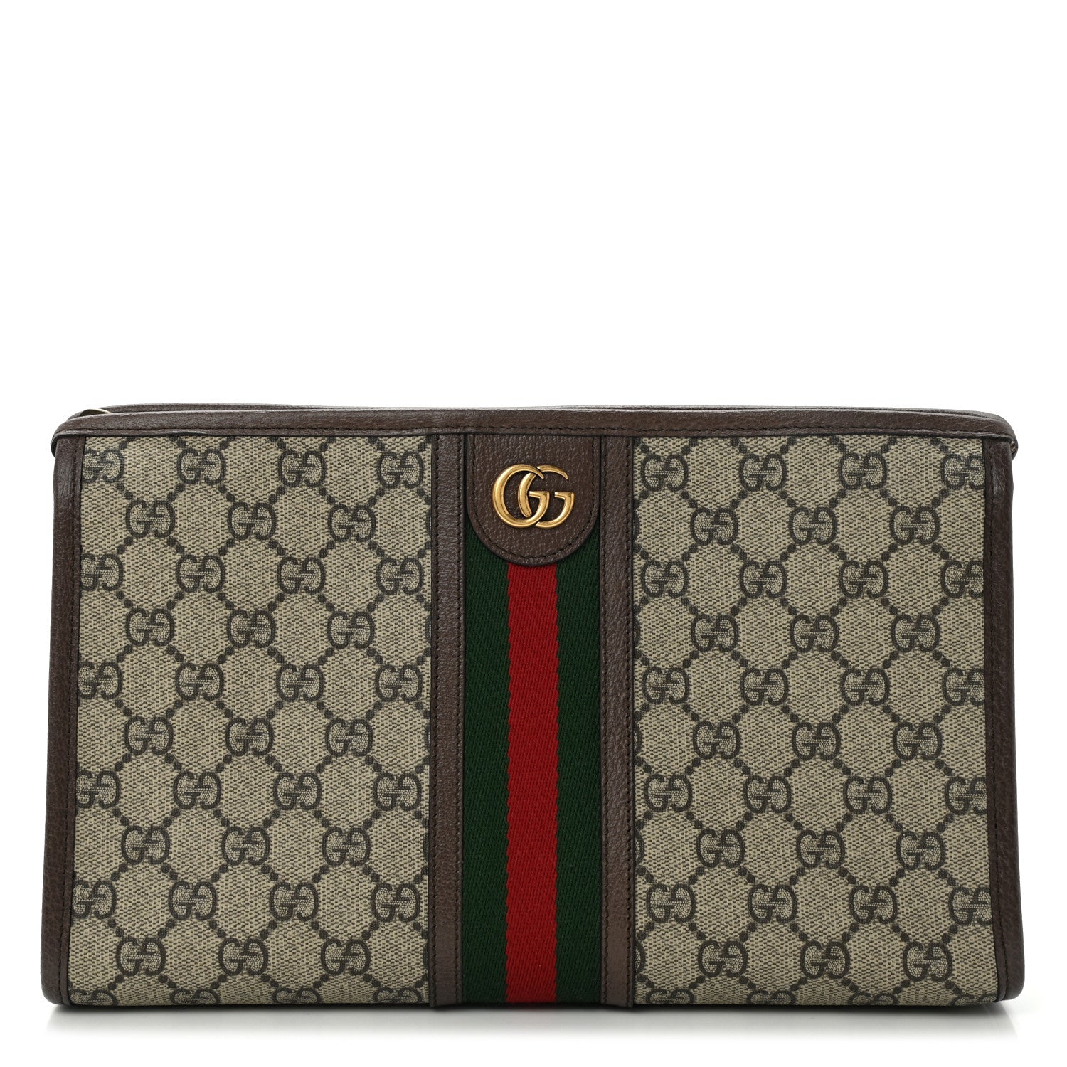 Gucci GG Supreme Monogram Web Ophidia GG Toiletry Case Beige New Acero 1 of 7