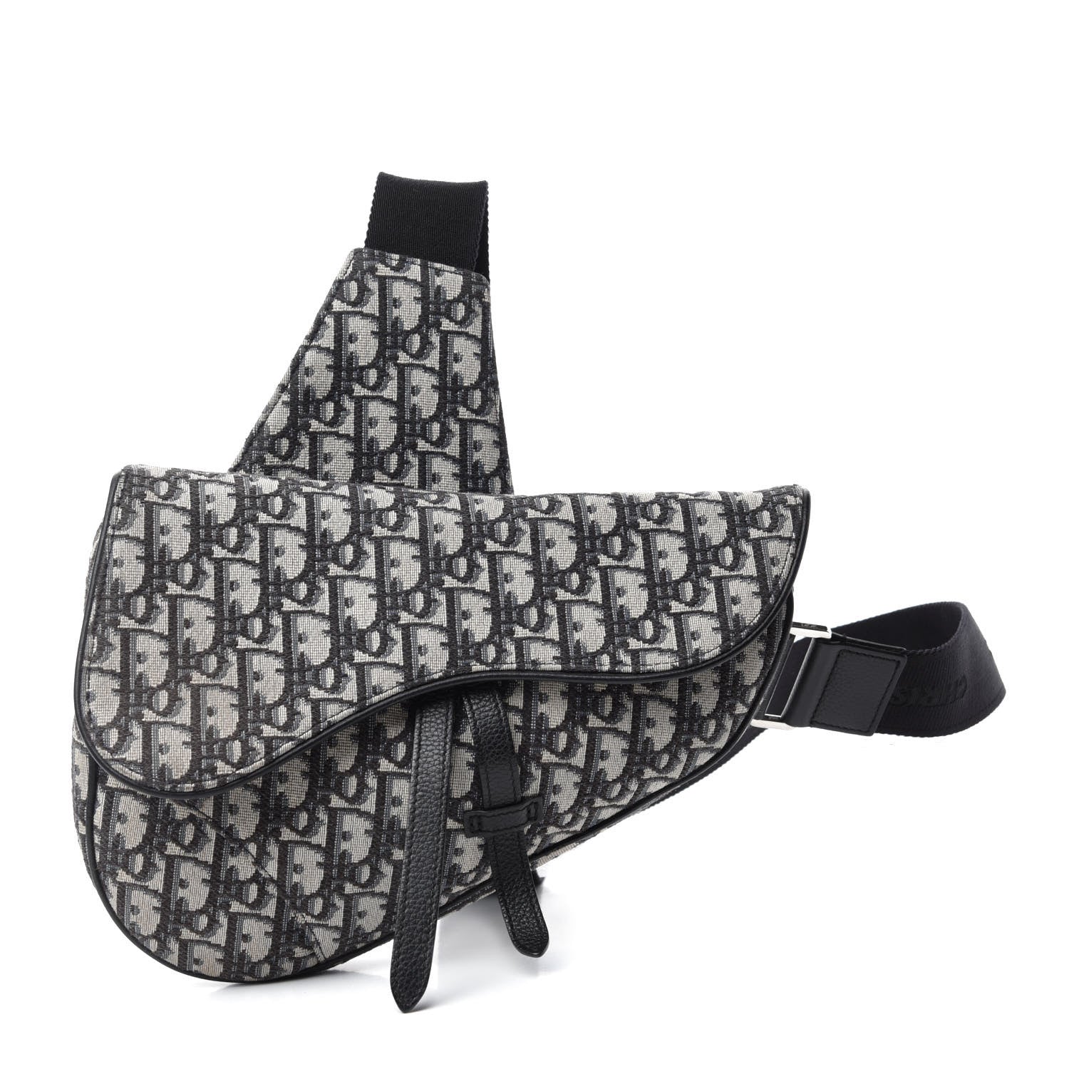 Christian Dior Oblique Mens Saddle Bag Blue 1 of 9