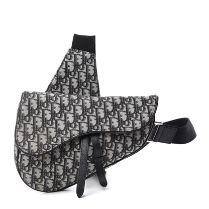 Christian Dior Oblique Mens Saddle Bag Blue 1 of 9