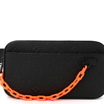 Louis Vuitton Taurillon Monogram Uniformes Solar Ray Soft Pochette Volga Belt Bag Black 7 of 9