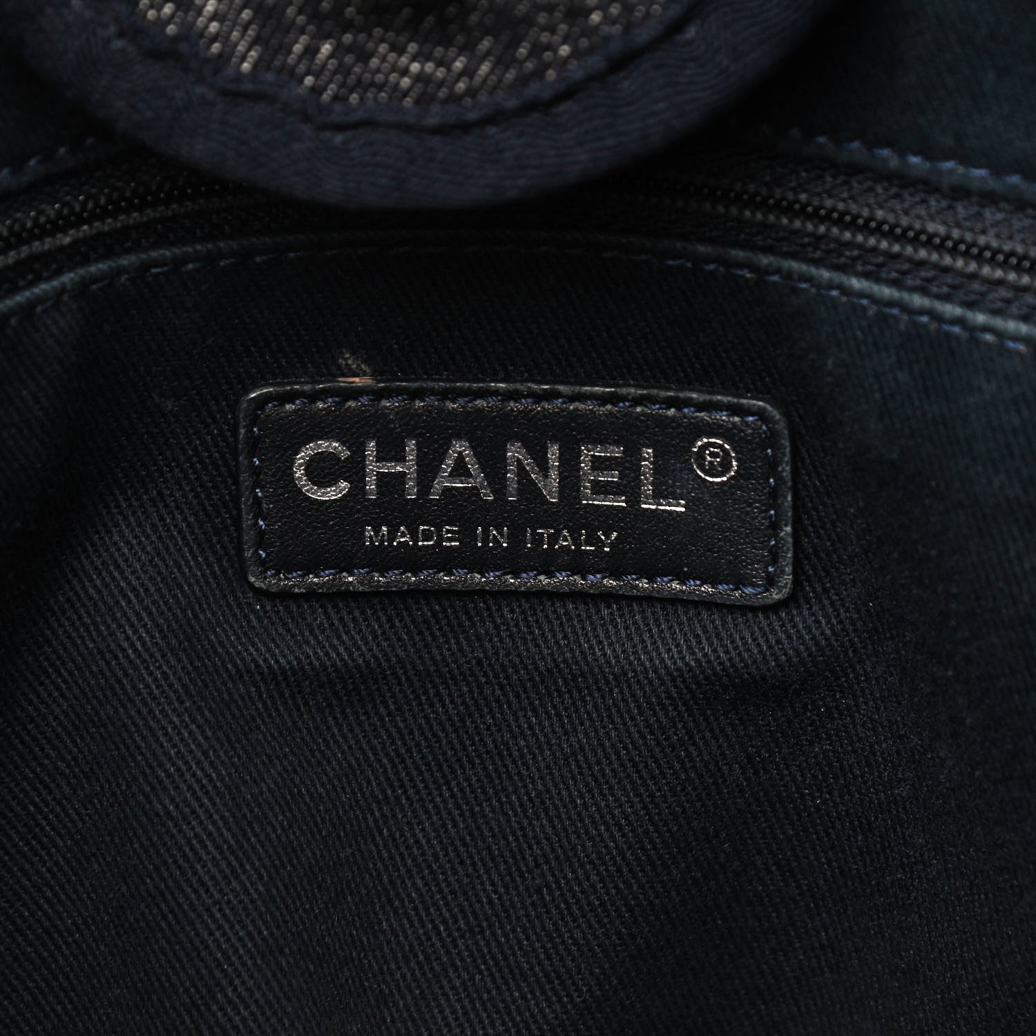Chanel Denim Large Deauville Tote Dark Blue 6 of 10