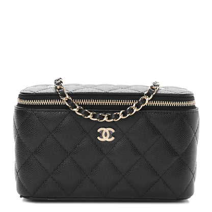 Chanel Caviar Quilted Small Vanity Case With Chain Black 1 of 9