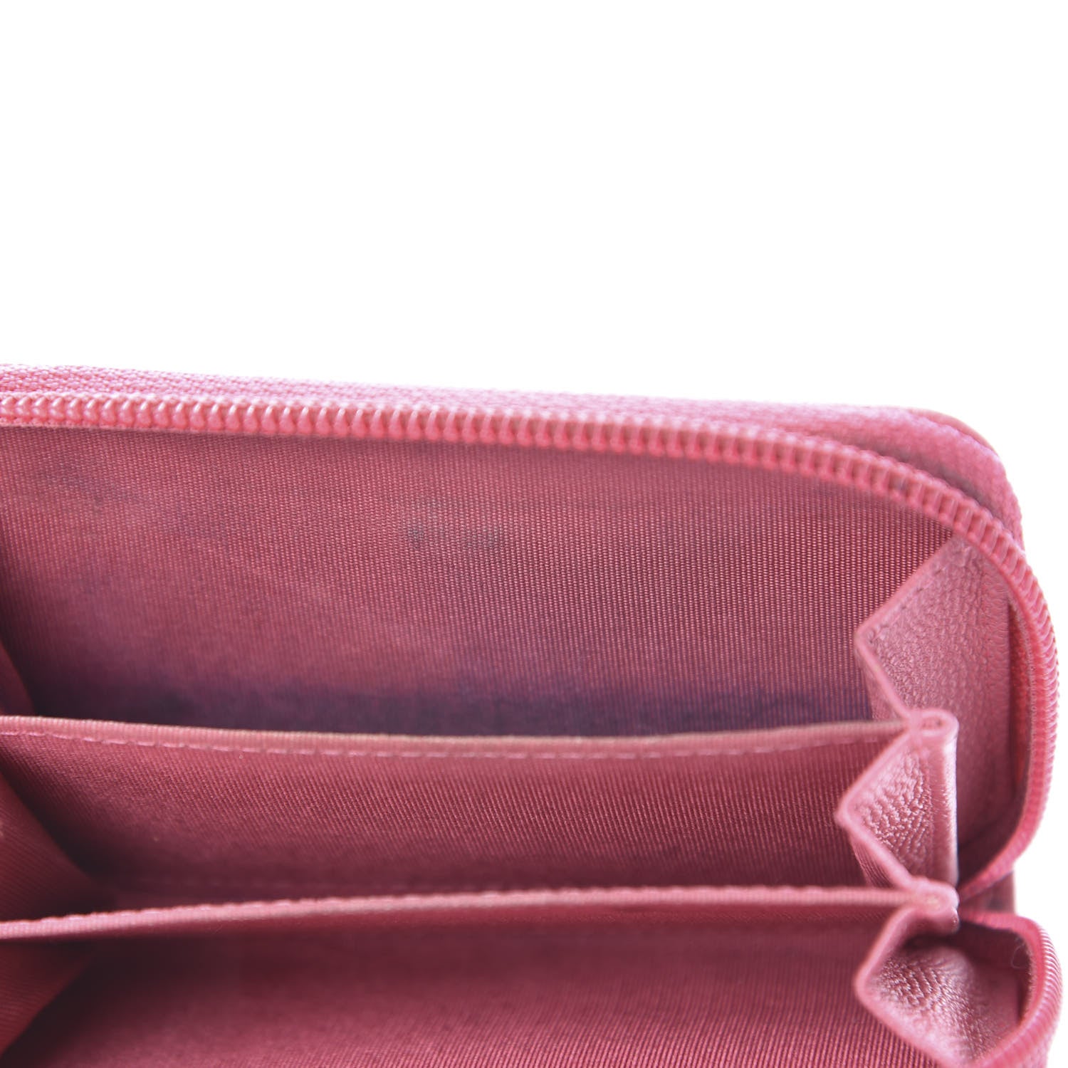 Chanel Caviar Button Zip Coin Purse Pink 9 of 16