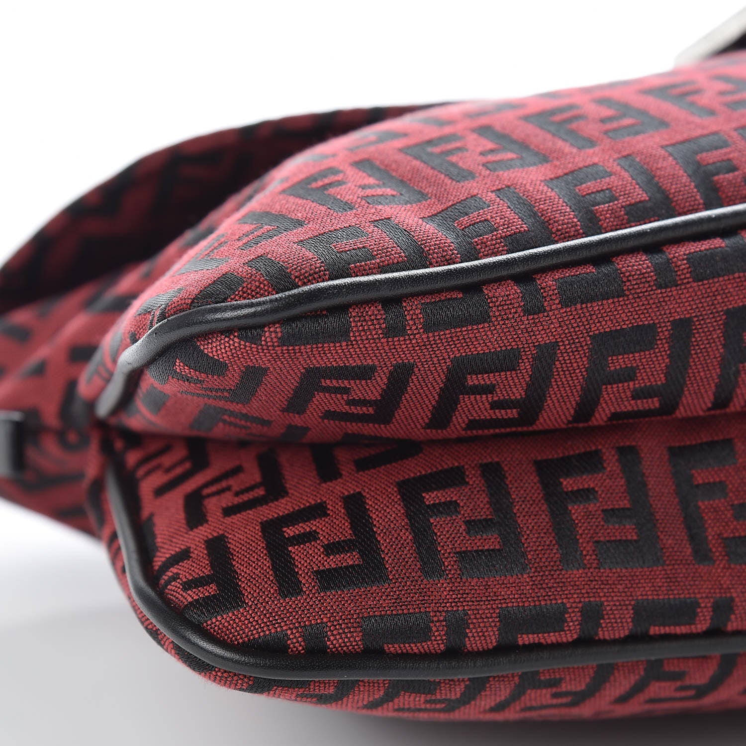 Fendi Zucchino Baguette Red Black 8 of 9