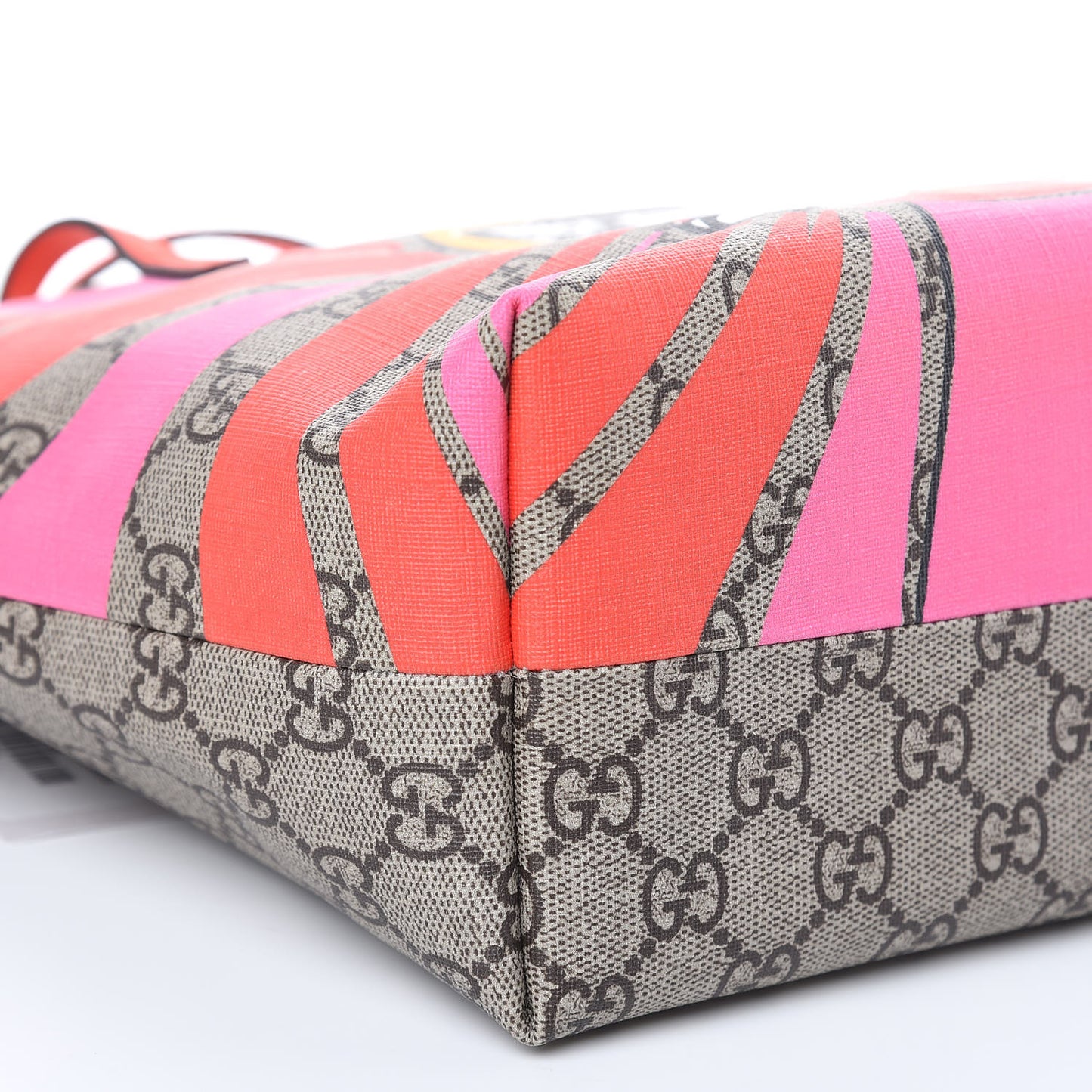 GG Supreme Monogram Kids Rocket Cat Tote Rose Orange