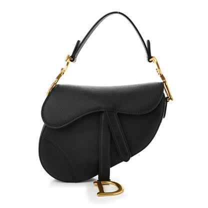 Christian Dior Grained Calfskin Mini Saddle Bag Black 1 of 11