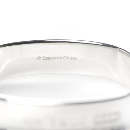 Tiffany Sterling Silver 1837 Cushion Bangle Bracelet 4 of 5