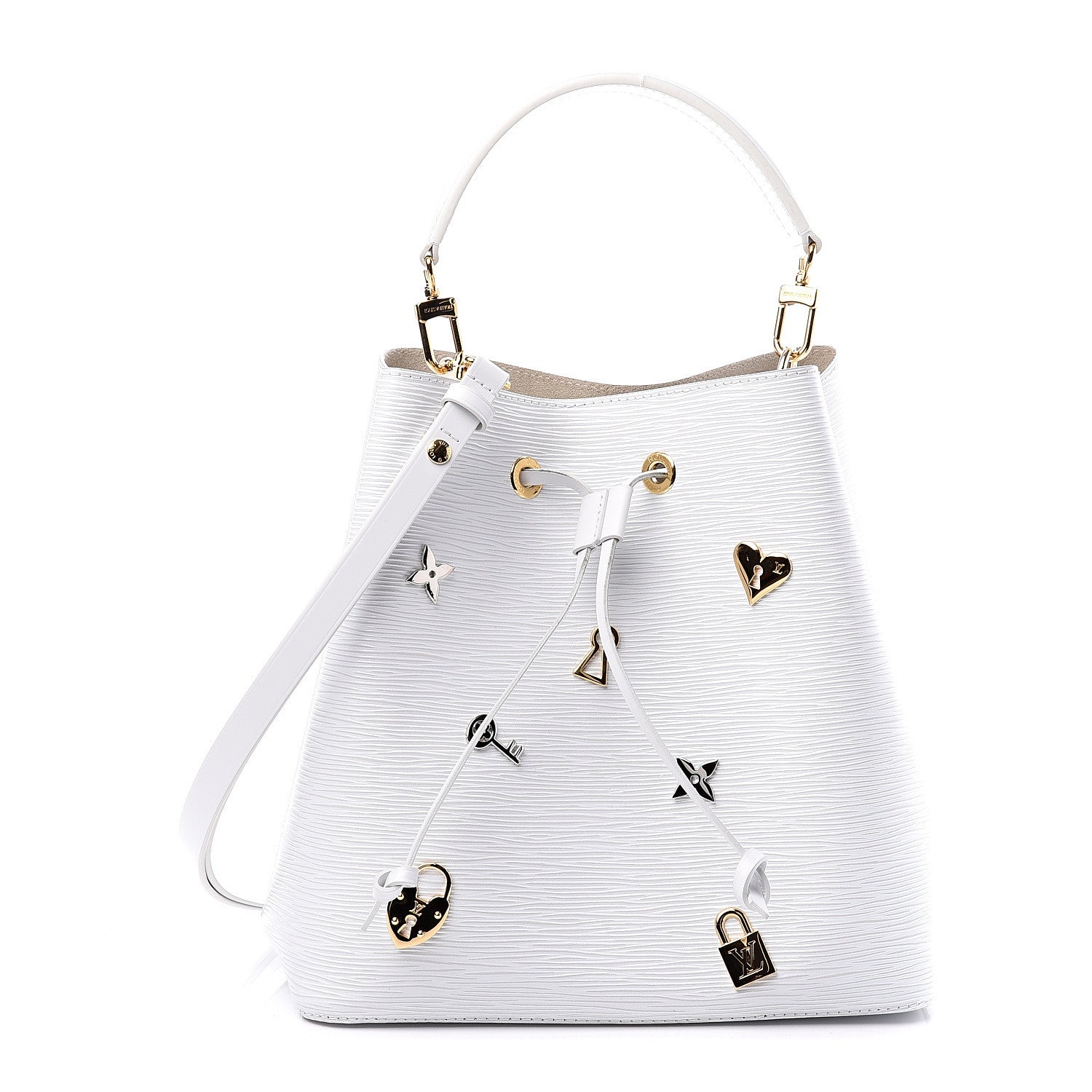 Louis Vuitton Epi Love Lock NeoNoe White 1 of 8